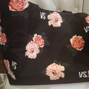 Victoria's Secret Pink Black Floral Tote